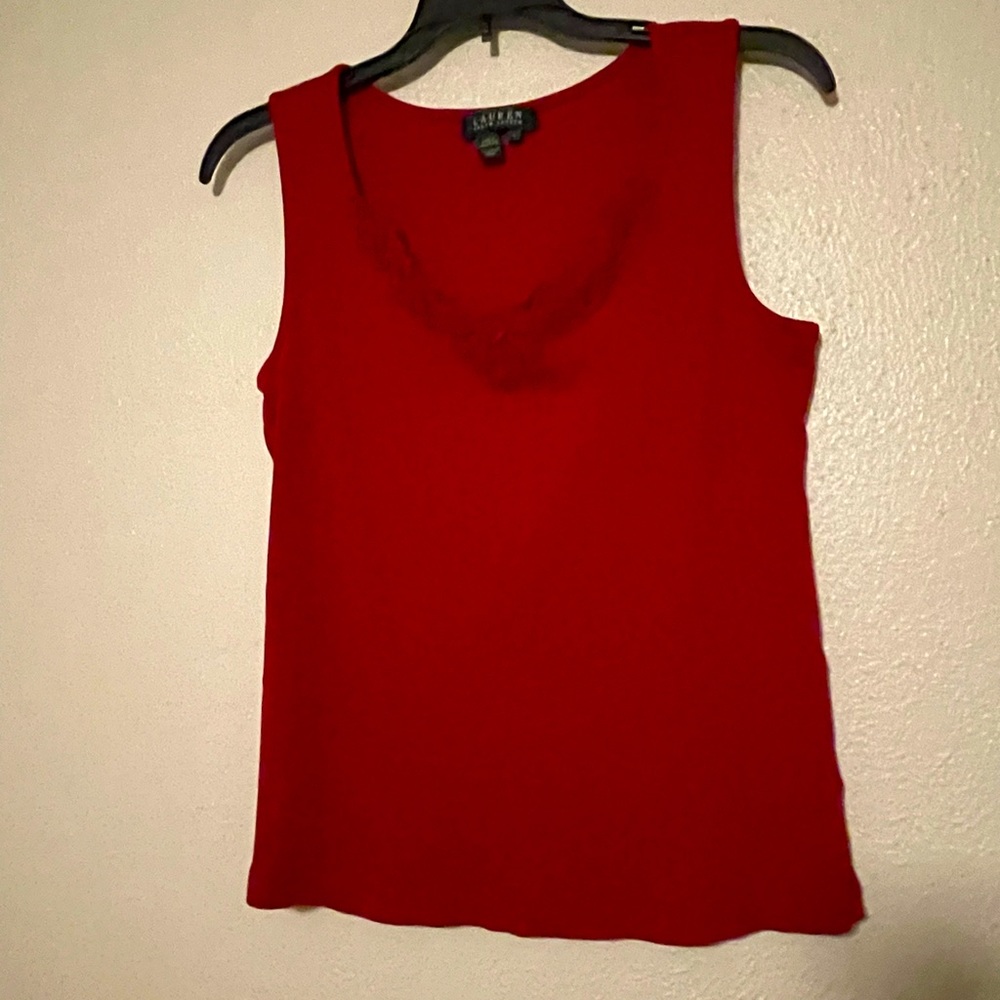 Preowned Women’s Ralph Lauren Lace Rib Knit Tank Top size L